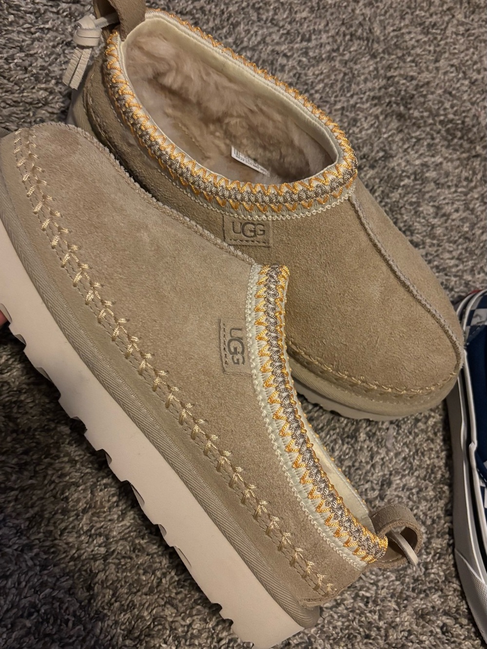 Womens UGG® Tasman Biarritz Slipper - Mustard Seed - Picture 5 of 6